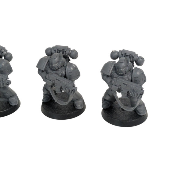 Warhammer 40k Dark Angels Space Marines Lot of 5 Assembled Unpainted w Brush - Picture 11 of 16